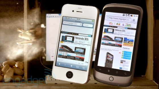 iphone vs nexus one browsers