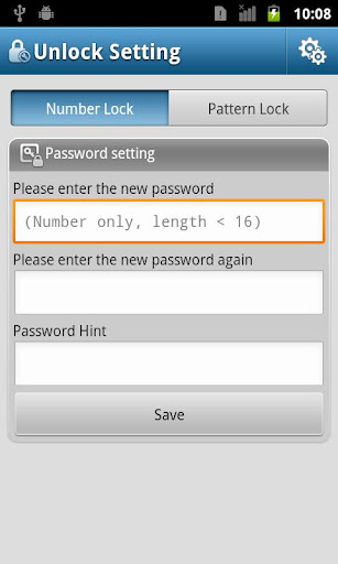 Setup unlock